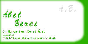 abel berei business card